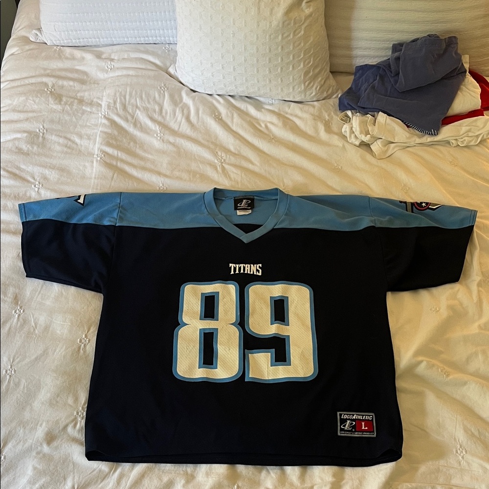 Logo Athletic Titans Navy and Light Blue Jersey